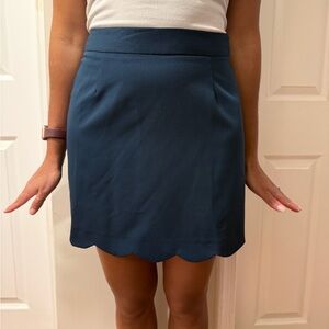 ASOS DESIGN tailored a-line mini skirt with scallop hem